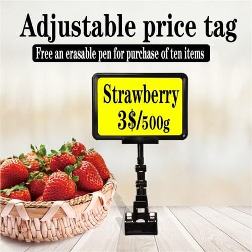 3PCS A5/A6 Fruit Price Display Stand Supermarket Waterproof Erasable Label Vegetable Fresh Aquatic Product Promotional Brand