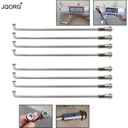 304 Stainless Steel Material J-bend Diameter 4.0 mm Motorcycle Spokes Match With 25.10 mm Longer Brass Alloy Nipples 40 Pieces