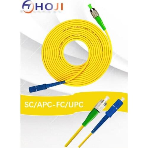 5Pcs/Lot 1M FC/APC-SC/UPC Simplex 9/125 Singlemode Fiber Optic Cable Patch Cord Jumper