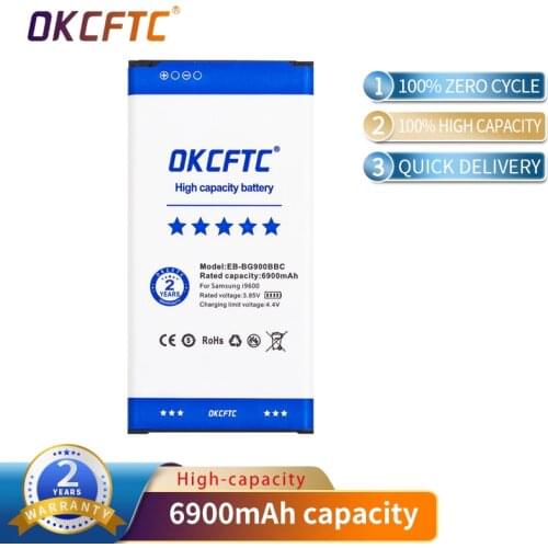 6900mAh EB-BG900BBC For Samsung Galaxy S5 Battery i9600 i9602 i9605 G9009D G9006W G900F G900T G9008 G900 EB-BG900BBC