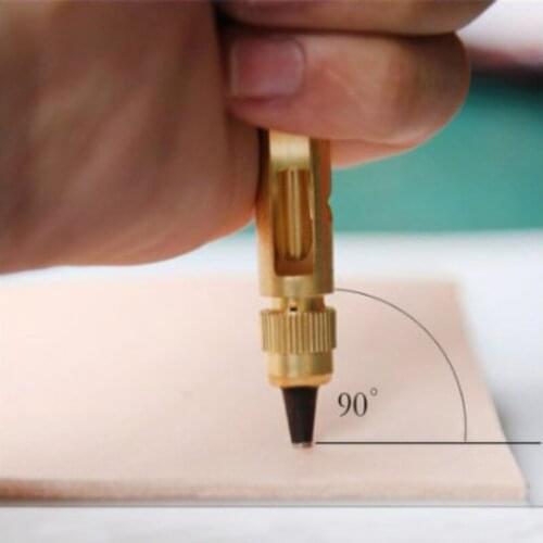 Automatic Belts Punch Replaceable Long Mute Rotary Punching Punchers Leather Craft Tools + 6pcs Tips SDF-SHIP