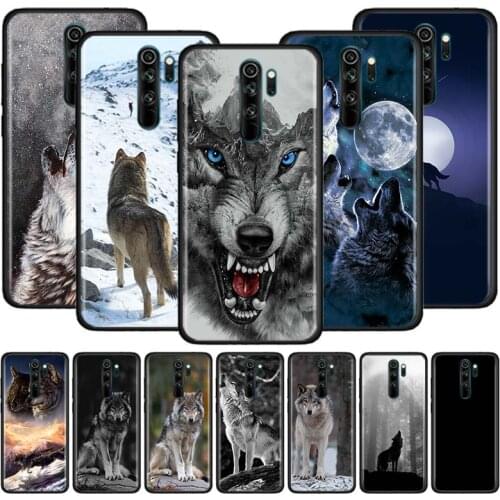 Animal The Wolf Case for Xiaomi Redmi Note 9S 8T 8 9 9A 9C 7 K30 Pro Zoom 8A 7A 6 Black Silicone Phone Cover Sac