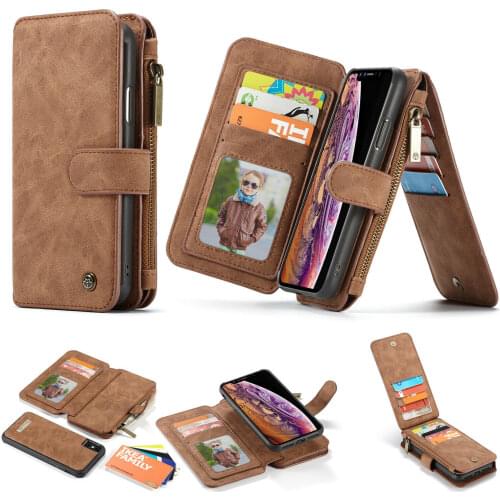 Multi-Function Retro Wallet Case ID Card Pocket Cover PU Leather Stand for Apple iPhone 6 6S 7 8 Plus X XS Max XR 11 12 Pro max