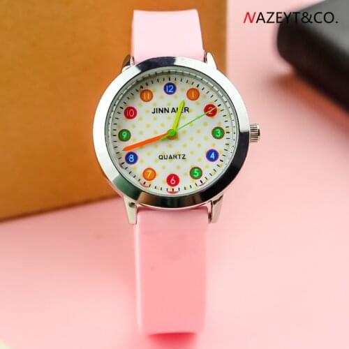 Kids watch little boys girls earsy learn time gift clock simple face children jelly silicone wristwatch quartz watch