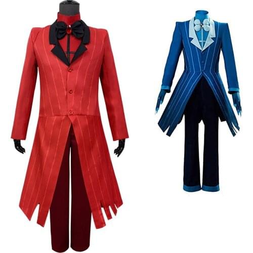 Custom Size Cosplay Hotel ALASTOR Uniform Cosplay Costume Adult Men Halloween Carnival Christmas Costumes Red Blue Suit S-3XL