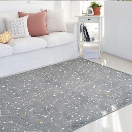 Night sky constellation star bedroom carpet living room sofa tea bedside blanket hall anti-skid machine washable simple mat