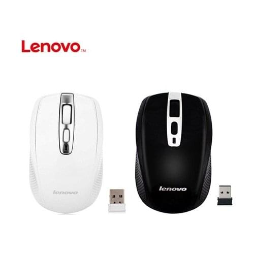 LENOVO N110 2.4Ghz Wireless Mouse 1600dpi USB Receiver Mice for Windows10/8/7 -- black