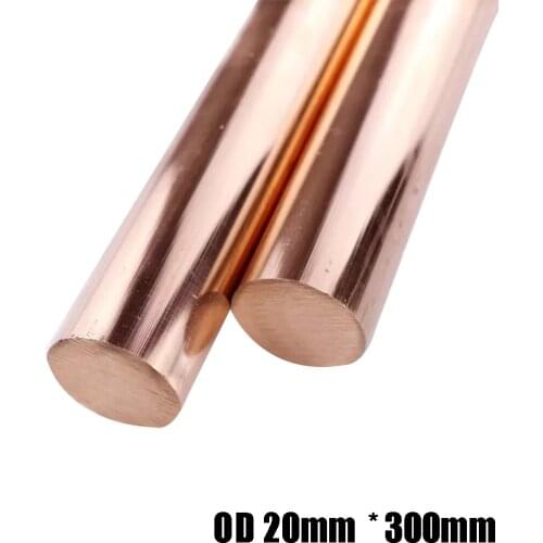Copper rod OD 20mm T2 copper strip pure copper solid round rod electrode copper rod tapping mold length 300mm