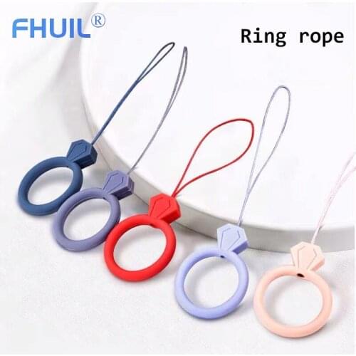 Cute Silicone wrist strap Lanyard For Keys Phones Ring Straps for iPhone7 Keycord Lanyards Finger Rings Mobile Phone Accessories