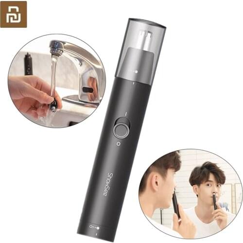 Youpin ShowSee C1-BK Portable Mini Electric Nose Hair Trimmer Removable Washable Double-edged 360° Rotating Cutter Head