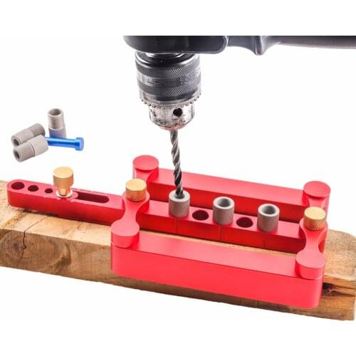 Multi-Function Ultimate Self Centering Doweling Jig Set Metric Dowel Drilling Tools 3 in 1 Punch Locator Woodworking Hand Tool