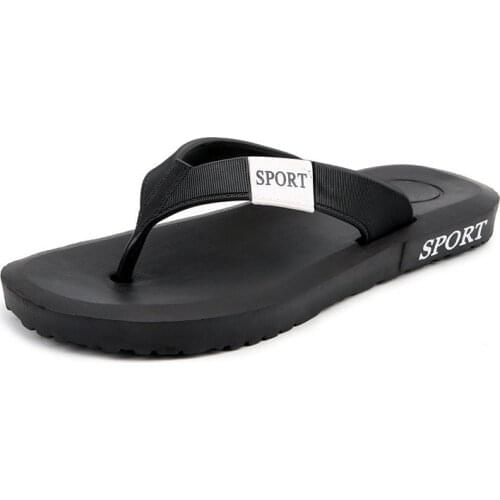 New Summer Fashion Mens Flip Flops Outdoor Casual Men Beach Sandals Flat Rubber Slippers Non-slip Platform Man Slides Plus Size