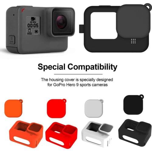 Soft Silicone Camera Case Bag Protective Body Cover For GoPro Hero 9 Action Camera Shell With Lens Cover For Go Pro Accessories