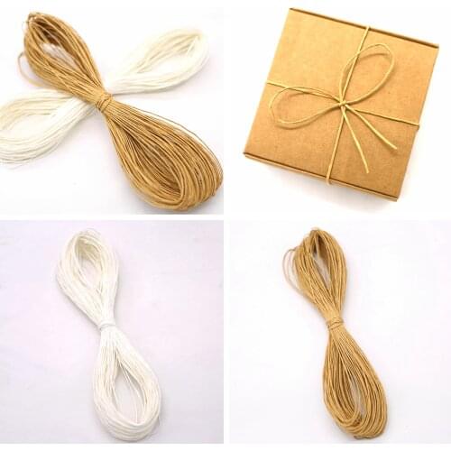 Natrual Paper Twine,kraft Paper Rope for Gift Box Wrapping,Wedding/Xmas Decoration,Cookie/Cake/Gift/Kitchen Sweets 1mm 50M/lot