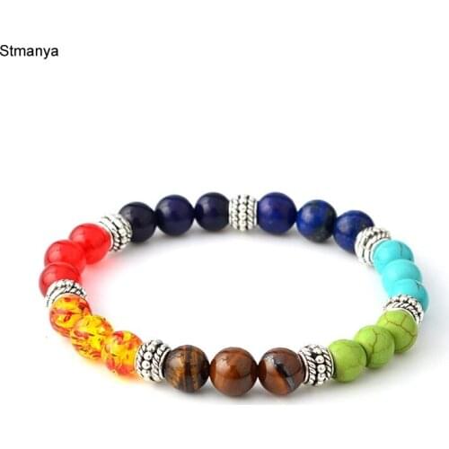 New Bead Men Charm Bracelet Women Fashion Natural Stone Bead Yoga Jewelry Part Gift B1064
