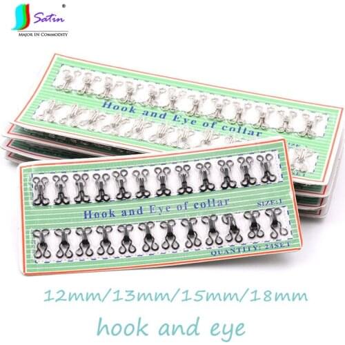 Wholesale 24PCS Hook and Eye Fastener Used on Wedding Dress Suit Uniform Coat Bra Clothing,Invisible Metal Buckle Button A0029C