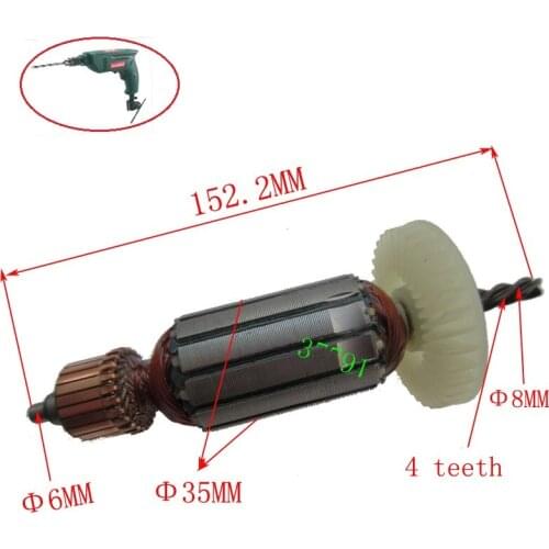 AC220-240V Replacement Armature Rotor Motor for metabo BE560 BE561 Portable Electric Drill Machine Repair parts