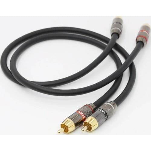 Pair Hi-END Interconnect Cable 99.9998% OFC Copper with 24K Gold Plated HI End RCA