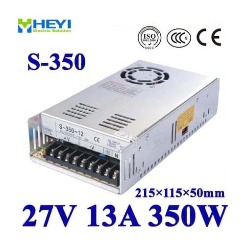LED power supply 27V 13A 100~120V/200~240V AC input single output switching power supply 350W 27V transformer