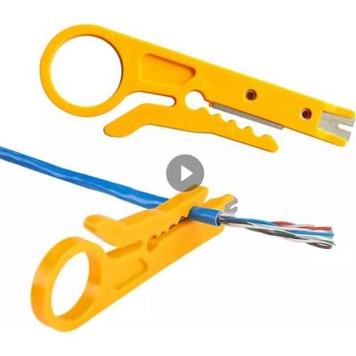 1PC Mini Crimper Pliers Portable Wire Stripper Knife Cable Stripping Wire Cutter Tools Cut Line Pocket Multitool Crimping Tool