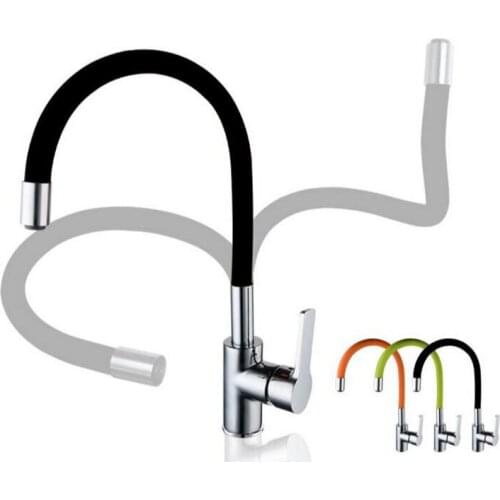 3 Colour Rotated brass wash basin faucet hot and cold, Kitchen dish basin faucet chrome, Single handle sink basin faucet mixer