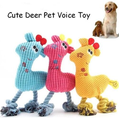 Funny Deer Pet Dog Toys Pet Toy for Dogs Chew Toy Plush Puppy Squeak Dog Interactive Toys for Small Dogs Pets Products