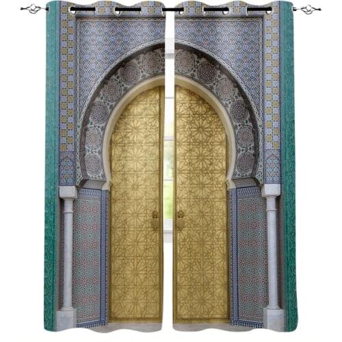 Moroccan Door Kids Blackout Curtains For Baby Girls Bedroom Children Curtains For Living Room Decoration