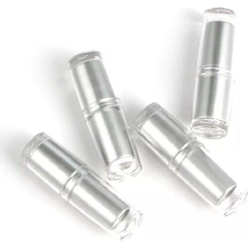 12.1mm Silver Empty Lip balm Tube Refillable Bottle Plastic Lipstick Tube Lip Rouge Container Beauty Makeup Tool 50Pcs/Lot