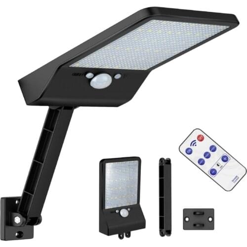 6remote control solar street light 48 LED Solar Lights Outdoor Waterproof Motion Sensor Wall Light For Gard spot flood
