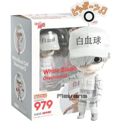 979 Cells at Work White Blood Cell Q Ver Action Figure Collectible Model Toy Doll