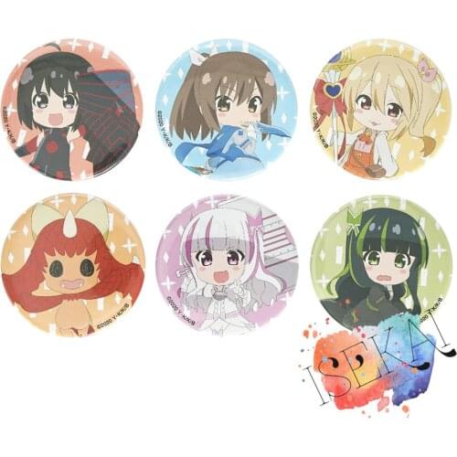 Bofuri I Don`t Want to Get Hurt, so I`ll Max Out My Defense Anime badge Maple Sally Yui Mai Metal Badge Brooch Pins
