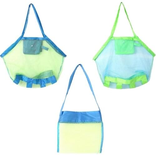 Children Beach Mesh Toys Game Bag Organizer Kids Folding Sand Away Net Tote Outdoor New
