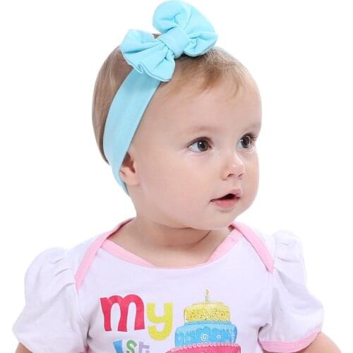 Baby Bowknot Headband Cotton Children Girls elastic hair bands Turban for girl Headbands Summer bandeau bebe