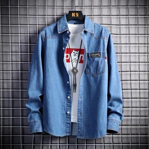 New style spring and autumn Washing Charm jeans shirts Long sleeve mens shirt Denim Wear mens jacket Cowboy wear free shipping