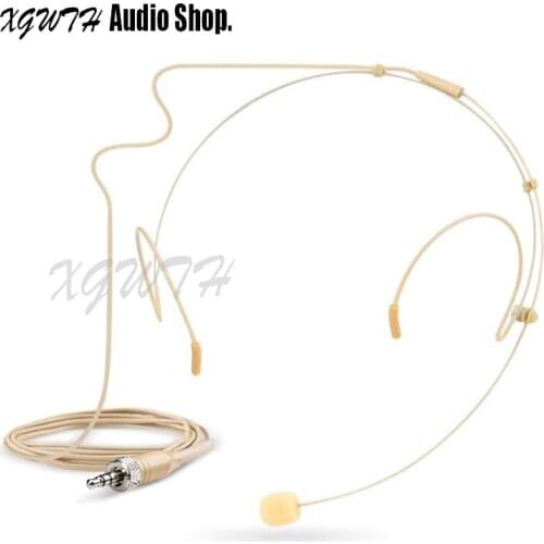 Headset Headworn Microphone Undirectional Cardioid Mic for Sennheiser Wireless System Transmitter Beltpack 3.5mm Screw Lock Plug