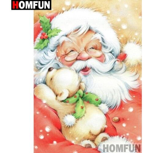 HOMFUN Full Square/Round Drill 5D DIY Diamond Painting "Santa Claus" 3D Embroidery Cross Stitch 5D Home Decor A16007
