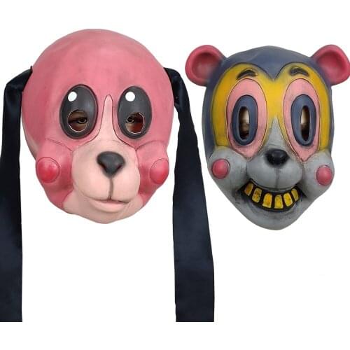 2020 New TV Carnival Umbrella Academy Cosplay Mask Hazel Cha Cha Latex Headwear Funny Novelty Animal Cosplay Props Party Props