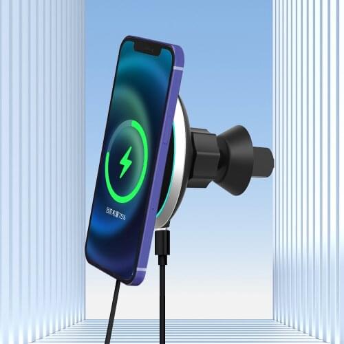 Magsafe magnetic car 15W fast wireless charger air outlet mobile phone holder iphone12 series