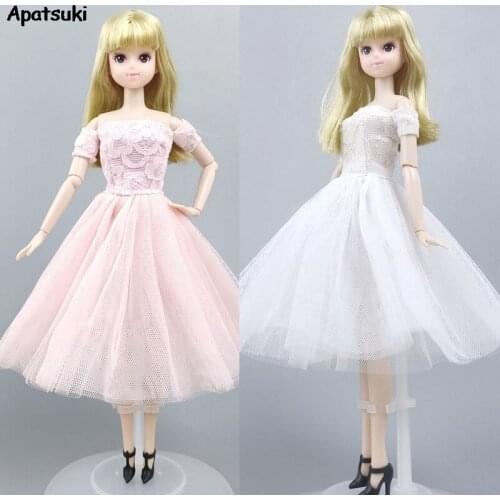 Fashion Dress Doll Clothes For Barbie Doll Outfits Party Gown Short Dresses For Barbie Dollhouse 1/6 Doll Accessories Kids Toys