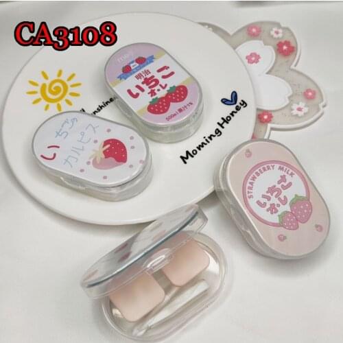 Fashion Cartoon Love Animal Myopia Pupil Box Strawberry PP Box Contact Lens Case