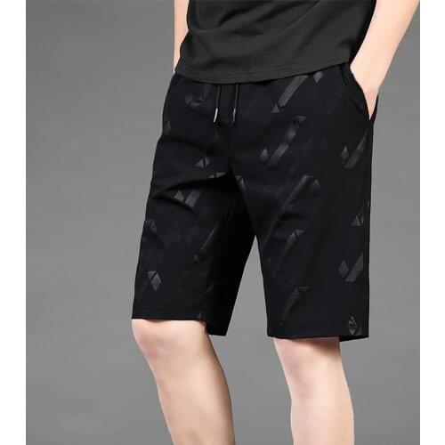Men Casual Heatproof Anti-static Quick Dry Drawstring Beach Shorts Fifth Pants Polyester Fibre, Spandex Hand Wash Anti-static