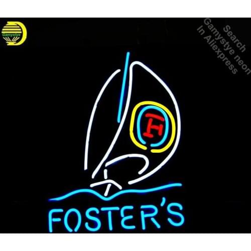 Neon Sign for Foste Beer Sailing Neon Bulb sign handcrafted neon signboard boat icons luces neon wall lights anuncio luminos
