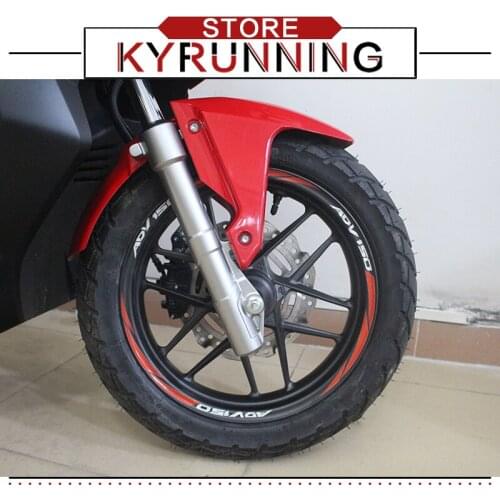 New Motorcycle Wheel Hub Decoration Decals for Honda adv150 Moto Tire Rim Stripes Reflective Logo Stickers ADV 150