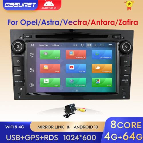 Octa Core IPS DSP 2 Din Android 10 Car DVD Player For Opel Vectra C Zafira B Corsa D C Astra H G J Meriva Vivaro GPS Radio