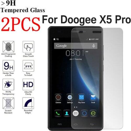2PCS Original Tempered Glass For Doogee X5 PRO Screen Protector protective film For Doogee X5 PRO glass