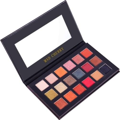 18 Shades Eyeshadow Palette Makeup Pan Cool Warm Neutral Matte Glitter Shimmer Seamless Blending Korean Eyes Cosmetics Pallet