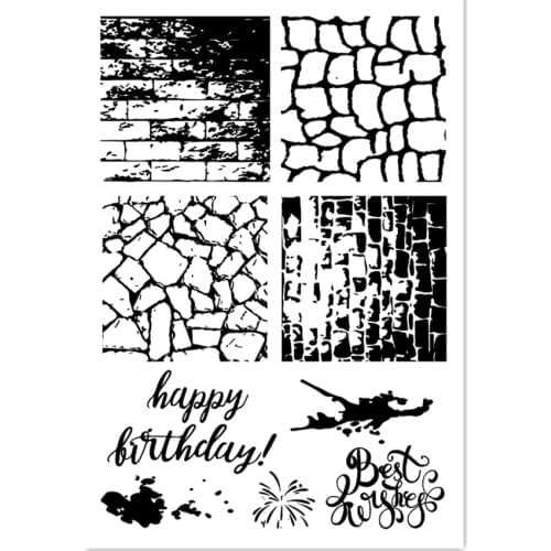 PANFELOU 11*16cm Crack bricks Transparent Silicone Rubber Clear Stamps cartoon for Scrapbooking/DIY Easter wedding album
