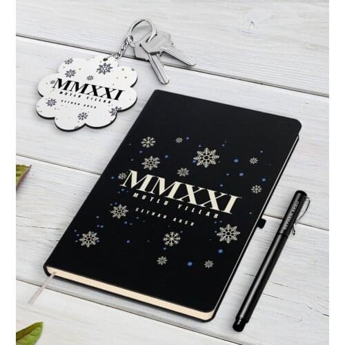 Personalized 2021 Happy birthday Black Notebook Pen and Keychain Gift Seti-14 Reliable Quality Cost Effective Souvenir Daily