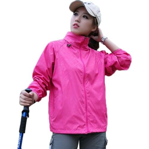 Outdoor Spring Autumn Plus Size Hooded Trench Coat Women Thin Sunscreen Coat Summer Sun Protection Clothing Couple Models Top 50