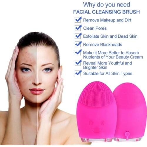Face Cleaning brush Silicone Electric facial cleanser machine Skin Care Waterproof Massage Brush Face Washing Machine